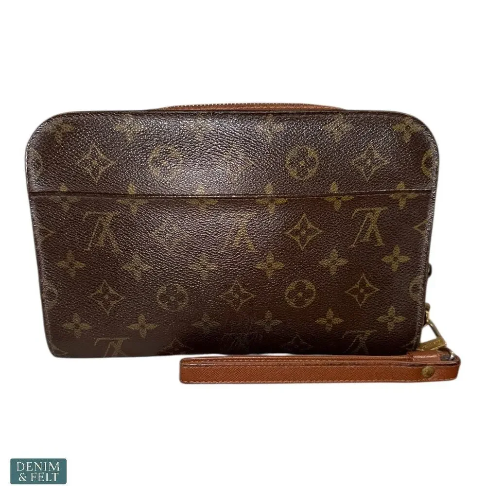 Louis‎ Vuitton Orsay Monogram Canvas Wristlet Clutch Vintage Y2K Designer Luxury
